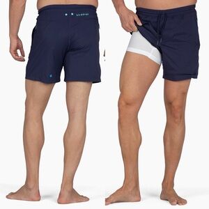 Birddogs Shark Kings Bathing Suit Navy Size Small Men’s 
Swim Resort Trunks.  14